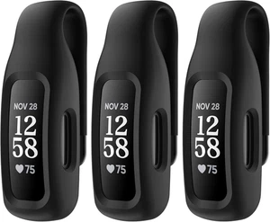 3er-Pack Clip Case Zubehör für Fitbit Inspire 3/Inspire 2, schwarz + schwarz + schwarz - Bild 1 von 12