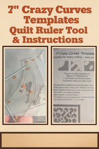 7" Crazy Curve Quilt Templates — New 2-Piece Set - Picture 1 of 6