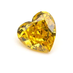 0.25 Ct Natural Fancy Vivid Color Orange Diamond Heart GIA Certified Rare - Picture 1 of 7