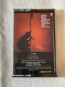 U2 ~ Live Under A Blood Red Sky  (Cassette 1983 Island Records) - Picture 1 of 3