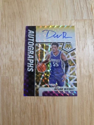 2020-21 Mosaic DELON WRIGHT Black Gold Autograph /8 #AM-DWR Kings Auto SSP - Image 1 of 4