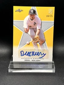 DANIEL MCELVENY 2020 Hoja Perfecta Juego PG Amarillo AUTO/25 RED SOX - Imagen 1 de 2