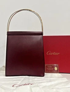 Original Cartier Vintage Trinity Handtasche Burgunderrot Tasche mit Box - Bild 1 von 15
