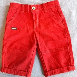 Boys JEACDICI Red 4 Pocket Shorts Summer Playwear Size 2 To 3 Years EC - Picture 1 of 8
