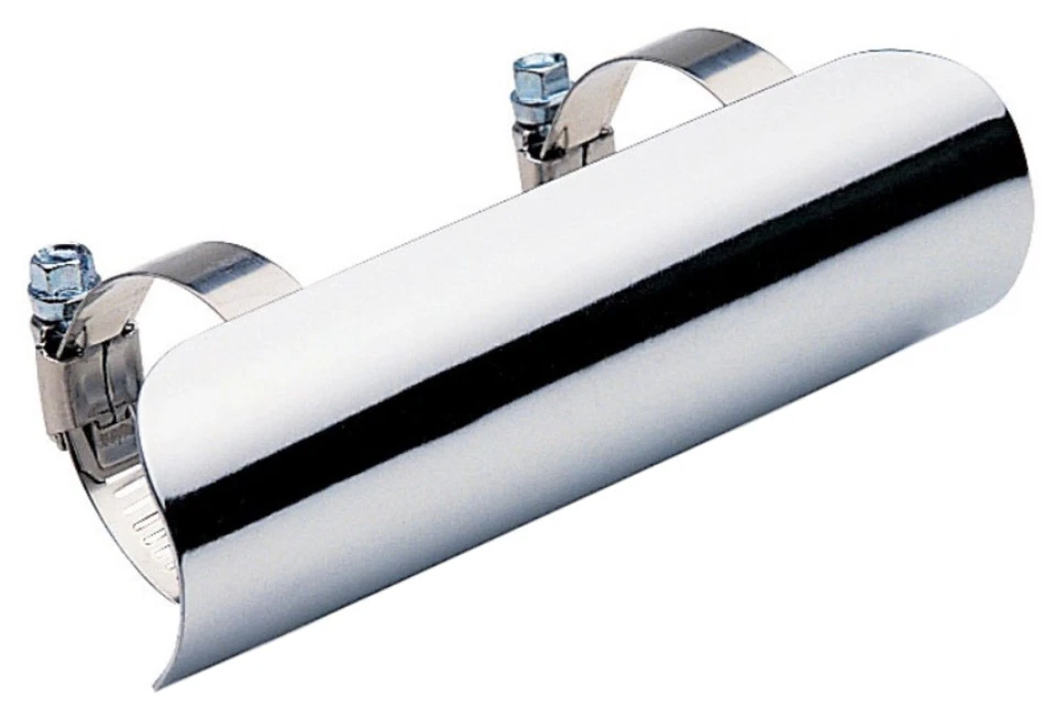 Cobra Universal 1.75" x 6" Chrome Exhaust Heat Shield (99-0155P) - Image 1 of 1