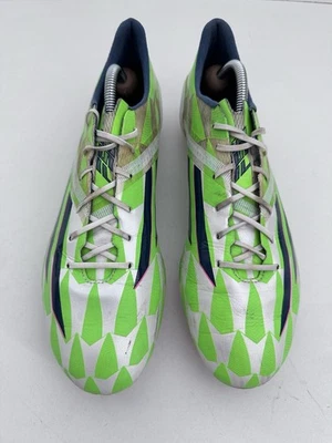 Botines de fútbol Adidas F50 Adizero verde blanco botas US9 1/2 UK9  Foto 1 de 4