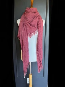 New Auth Chan Luu 100% Cashmere Scarf Color: Dusty Brick - Picture 1 of 5