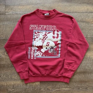 Vintage 90s Mens L (M) Stanford California Universiry Cardinals Football Sweater - Bild 1 von 6