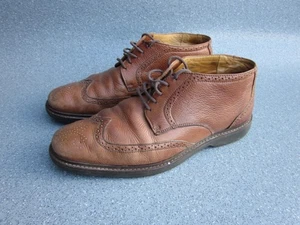 Anatomic & Co Mens Chukka Boots Size UK 8 Tan Brown Leather Lace Up Smart - Picture 1 of 12