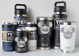 YETI - MINNIE MOUSE vasos, colsters y botellas grabados con láser personalizados - Imagen 1 de 2