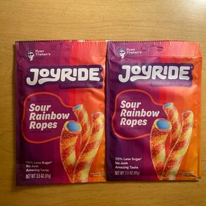 2x JoyRide Sour Rainbow Ropes 3.5oz ea Less sugar, Plant based Candy - Picture 1 of 2