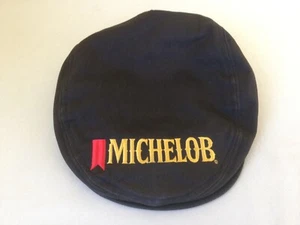 Michelob Zeitungsjunge schwarz flache Kappe Mütze verstellbarer Rücken Größe 6 7/8 - 7 5/8 - Bild 1 von 11