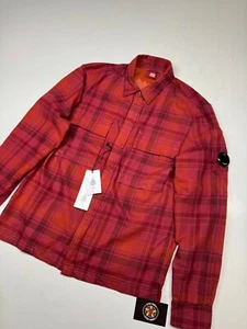 CP Company 326A tartan shirt in Scooter red Rrp £285 - XS / p2p 19.5” - Picture 1 of 6