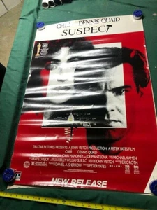 Vintage 1987 Movie Poster Suspect Dennis Quaid Cher - Picture 1 of 1