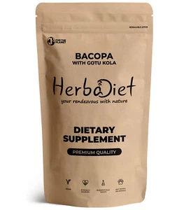 Cognitive Memory Brain Boost Enhance Support Nootropic Bacopa Gotu Kola Powder - Picture 1 of 3