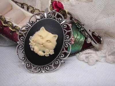 ПРИЧУДЛИВАЯ ЛЮБОВЬ CAT ЛЮБИТЕЛЬ СЕРДЦЕ КАМЕО ИСКАТЕЛЬ РЕМЕНЬ ЗАЖИМ СУМОЧКИ брелок кольца подвеска - Изображение 1 из 4