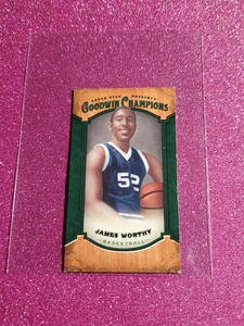 2014 Upper Deck Goodwin Champions #121 Mini Green Lady Luck Back James Worthy SP