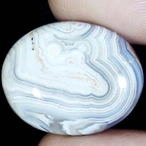 28,65 Ct A+ 100% Naturale PIZZO PAZZO AGATA OVALE pietra preziosa cabochon 21x26x6mm BC-19 - Foto 1 di 11