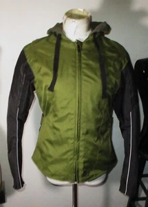 Women's SPEED and STRENGTH Green/Black Full Zip Protective Motorcycle Jacket WMD - Picture 1 of 12