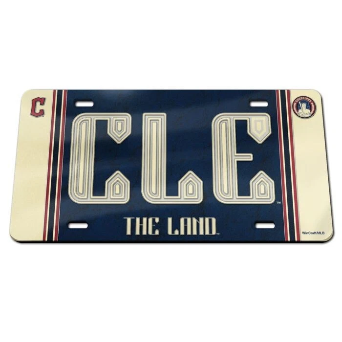 CLEVELAND GUARDIANS CITY CONNECT SPECIALTY ACRYLIC CAR LICENSE PLATE MLB LICENSE - Image 1 of 1