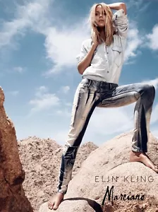 NWT Marciano $400 Elin Kling Mid-Rise Printed Skinny Jeans pants size 28 - Picture 1 of 5