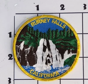 Burney Falls California Patch 3" Vintage Embroidered Iron On Travel - Picture 1 of 1
