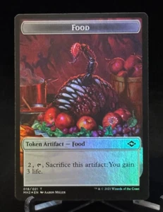 MTG Magic MH2 Modern Horizons 2 Foil Food / Timeless Dragon - Token - Picture 1 of 2