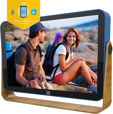 KODAK 10-inch Wi-Fi 16GB Rechargeable Digital Photo Frame, RWF-108 Ocean Blue - Image 1 of 4