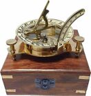 Brass Sundial Compass for Hiking 3 Inches Nautical Compass for Outdoor Handmade