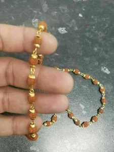 Rudraksh Mala Natur Perlen Böser Blick Schutz Glück Halskette Rudraksha FF14 - Bild 1 von 10