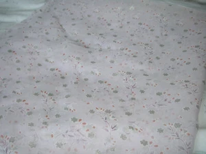Sizeable Remnant ~42" x ~39" Vintage Floral Voile Lavender with silvery flowers - Picture 1 of 7
