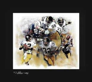 Pittsburg Steelers Künstler signierte Lithographie mit signiertem COA - Bild 1 von 1