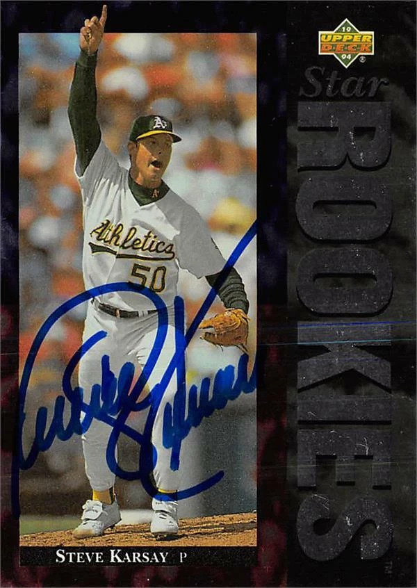 Steve Karsay autographed Baseball Card 1994 Upper Deck Star Rookies #20 - Image 1 of 1