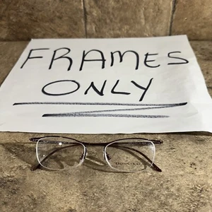 Donna Karan 8247 604 Brown Half Rim Eyeglasses Frame Italy 48-18-135-30mm NWOT - Picture 1 of 16