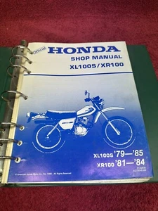 Honda 79-85 XL100S 81-84 XR100 Service Manuals Official Binder and Bulletins - Picture 1 of 11