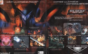 2001 2pg Print Ad of Zone of the Enders PlayStation PS2 game advertisement - Picture 1 of 2