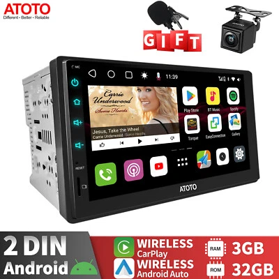 ATOTO S8 Premium 7"Android 8-Core Autoradio CarPlay & Android Auto 3+32GB Camera - Immagine 1 di 4