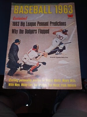 Baseball 1963 Magazine (Cepeda Cover) excellent condition (see scan) - Image 1 of 2