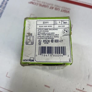 NEU-Leviton 2311 Erdungskabelhalterung Verriegelungsstecker NEMA L5 20-P 20A 125V - Bild 1 von 1