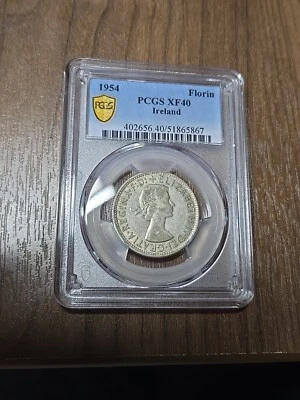 Ireland Australian Florin 1954 XF40 Silver Very low mintage** - Image 1 of 2