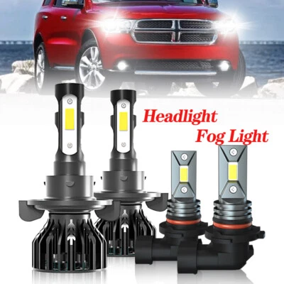 Для Dodge Durango 2007 2008 2009 -4 x 6500K светодиодные фары Hi/Lo + противотуманные лампы - Изображение 1 из 4