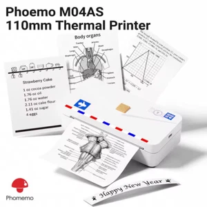 Phomemo M04AS Thermal Printer 4 Inch Mini Sticker Printer Note Printer For Study - Picture 1 of 22