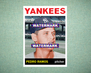Pedro Ramos New York Yankees 1964 Style Custom Baseball Art Card
