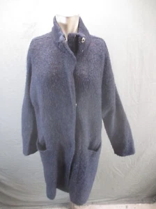 Rag&Bone Size S Womens Wool Mohair Blend Full Zip Stand Collar Maxi Cardigan 440 - Picture 1 of 11