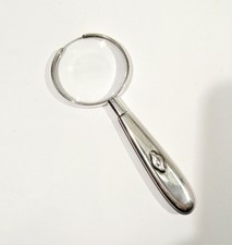 antik Lupe Handlupe  60 mm silber 925