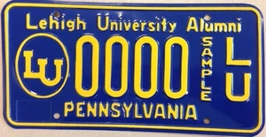 Pennsylvania LEHIGH University license plate LU Bethlehem Mountain Hawks Clutch - Picture 1 of 12