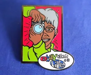 ebay Live 2008 Chicago Granny Camera Hero Collector Lapel Hat Pin - Picture 1 of 3