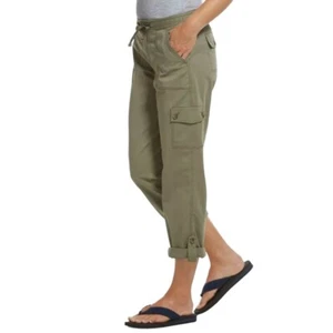 LL Bean Southport Cargo Pant Women Size 20T Green Convertible Favorite Fit NEW - Picture 1 of 5