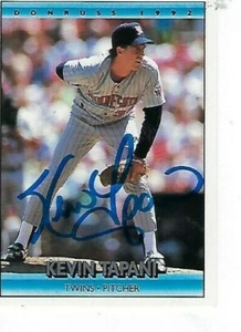KEVIN TAPANI FIRMADO 1992 DONRUSS #236 - MINNESOTA TWINS - Imagen 1 de 1