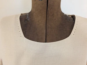 joseph a. qu'est-ce que c'est silk Ivory Sweater Size XL Elevated Neutral Staple - Picture 1 of 10